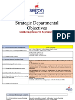 Marketing Research Promotion Strategic Departmental Objectives