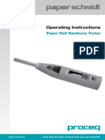 Operating Instructions: Paper Roll Hardness Tester