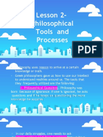 Lesson 2 - Philosophical Tools and Processes