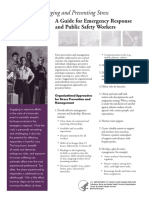 Tips For Managing and Preventing Stress: A Guide For Emergency Response and Public Safety Workers