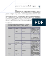 Programación de una cola de espera (FIFO). TIAP