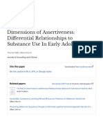 Dimensions of Assertiveness: Differential Relationships To Substance Use in Early Adolescence