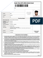 IPM Aptitude Test (AT) 2022 Admit Card