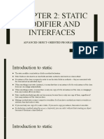 Chapter 2 - STATIC MODIFIER AND INTERFACE Final Version