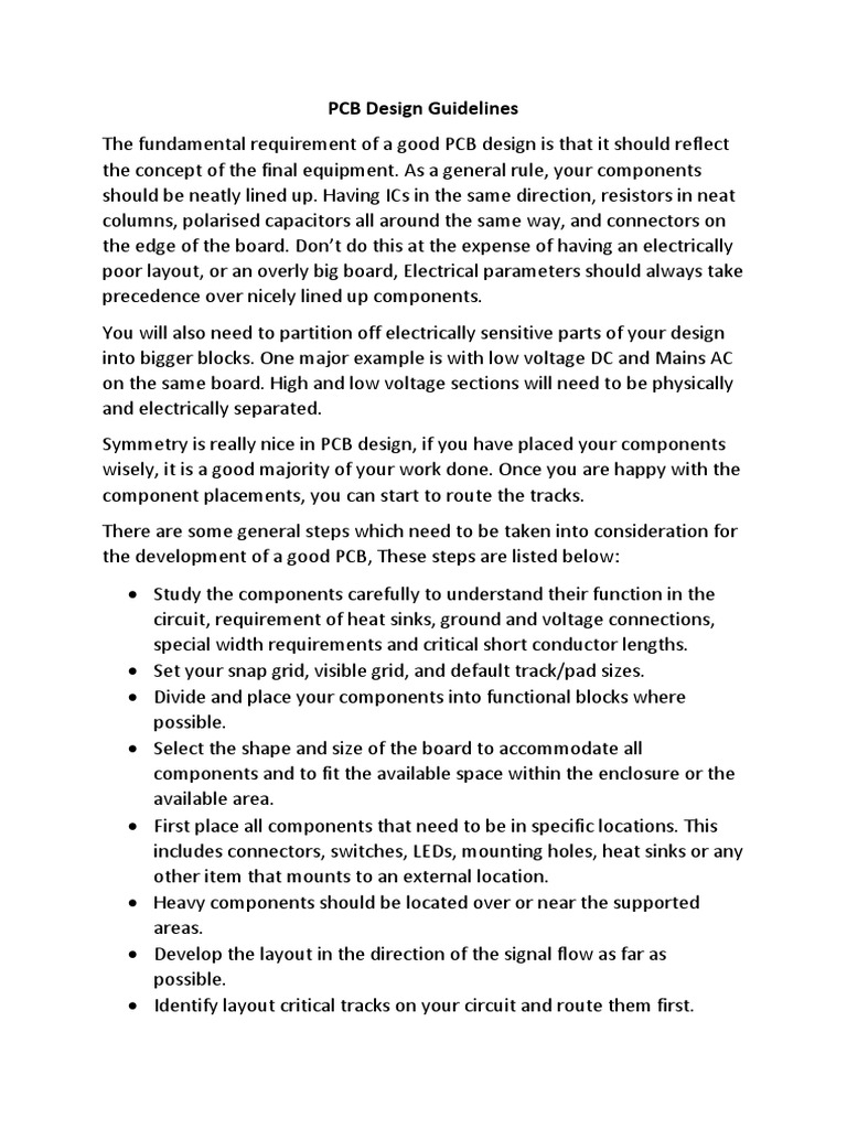 3.1 1 PCB Design Guidelines | PDF
