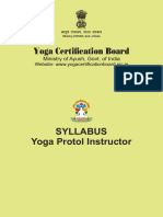 Yoga Certification Board: Syllabus Yoga Protol Instructor
