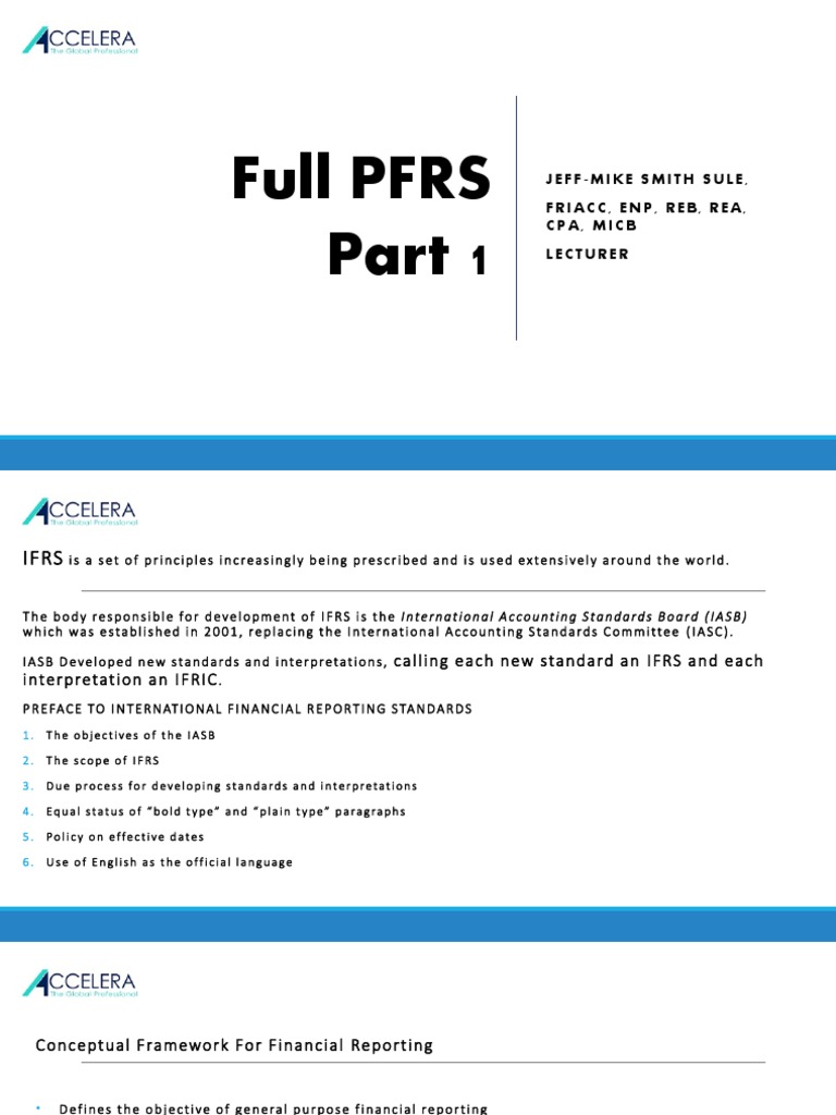 IFRS Overview for Accounting Professionals | PDF | International ...