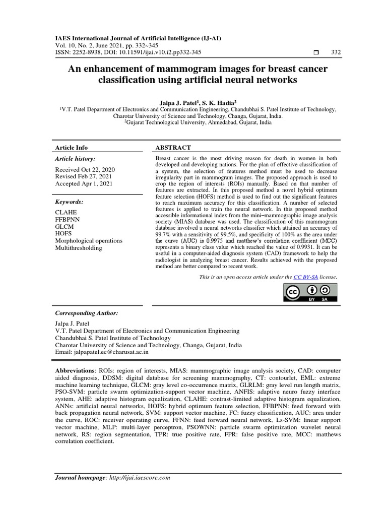 An Enhancement of Mammogram Images For Breast Cancer Classification ...