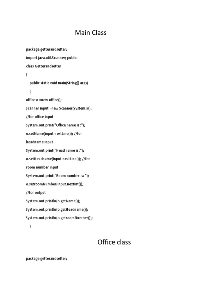 Main Class | PDF