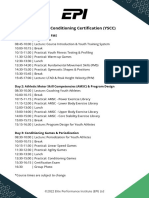 EPI Youth S&C Course Timetable