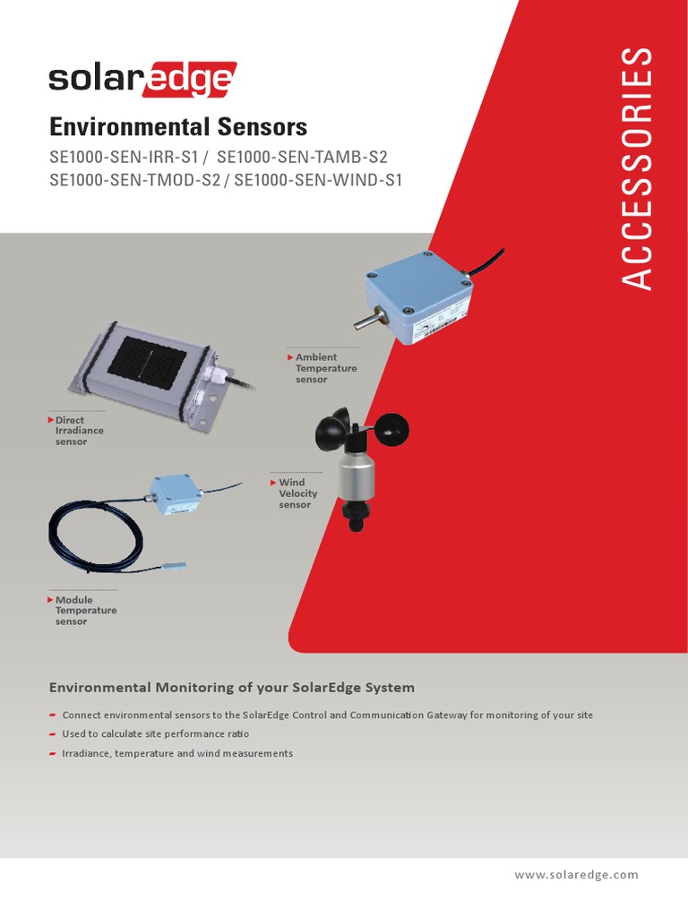 Environmental Sensors SE1000SENIRRS1 / SE1000SENTAMBS2 SE1000SENTMODS2 / SE1000SEN