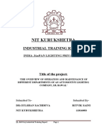 Nit Kurukshetra: Industrial Training Report