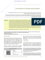 Emergence Profile Customization Technique During Implant Transfer