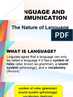 Lesson 1 - The Nature of Language