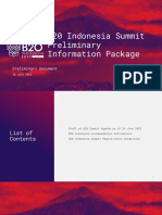 B20 Indonesia Summit Plenary Info Package As of 26 July