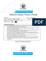 MT I-IV Cot Rating Sheet 2 2021-2022