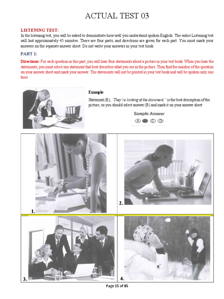 Listening Test 3 | PDF | Books | Question