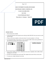 AKU EB - General Mathematics - X - Paper I - 2012 - May