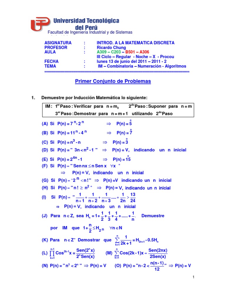 Problemas de Combinatoria y Algoritmos | PDF