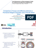 Comparison of Losses and Efficiency Between A Permanent Magnet Generator and A Pseudo Direct Drive