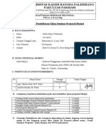 Formulir Pendaftaran Seminar Proposal