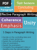 Paragraph Writing - Steps