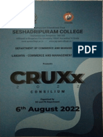6th August 2022: Seshadripuram College