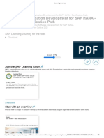 SAP HANA Development Certification Path