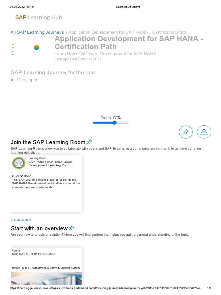 SAP HANA Developer Certification Path | PDF | Educational Technology ...