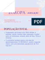 População da Europa: dados demográficos e distribuição geográfica