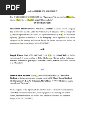 Shareholders Agreement