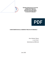 CARACTERISTICAS DE LA GERENCIA PUBLICA EN VENEZUELA Ensayo