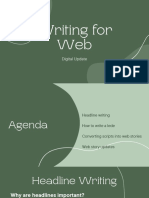 Digital Update Writing For Web