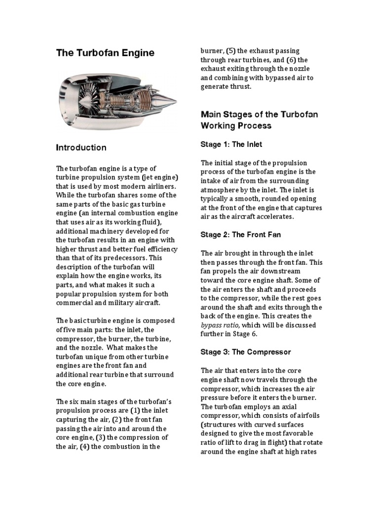 Understanding Turbofan Engine Mechanics | PDF | Jet Engine | Engines