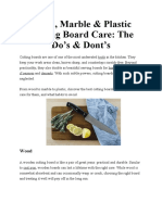 Wood, Marble & Plastic Cutting Board Care: The Do's & Dont's