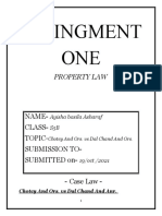 Assingment ONE: Property Law