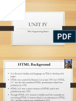 Unit Iv: Web Programming Basics