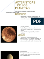 Características de Los Planetas 2°