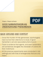Good Samaratanism-An Underground Phenomenon: Piliavin, Piliavin & Rodin