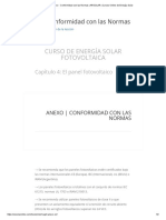 Anexo - Conformidad Con Las Normas - ARSOLAR - Cursos Online de Energía Solar