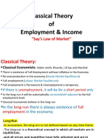 Classical Theory of Employment & Income: "Say's Law of Market"