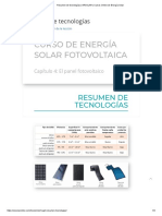 Resumen de Tecnologías - ARSOLAR - Cursos Online de Energía Solar