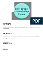 Anatomofisiologia Humana: estrutura e função do corpo