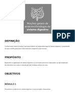 Noções Gerais de Anatomofisiologia Do Sistema Digestivo