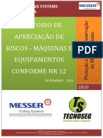 Relatório de avaliação de riscos de máquinas e equipamentos NR 12