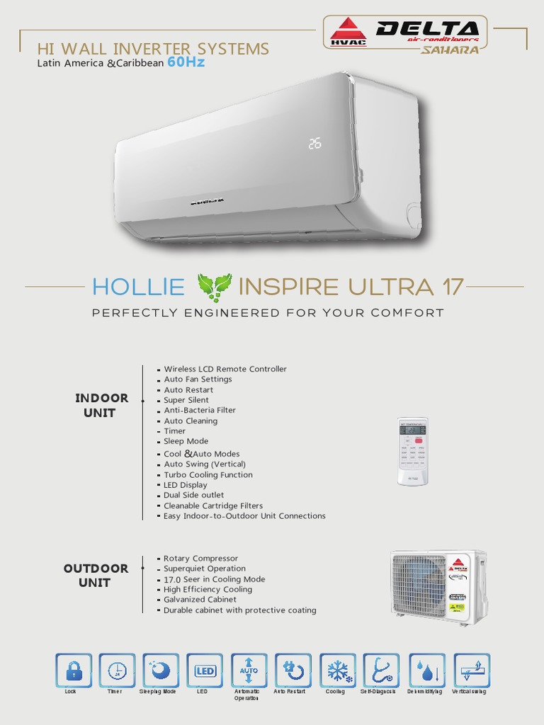 Delta Mini Split AC Specifications | PDF | Building Engineering ...