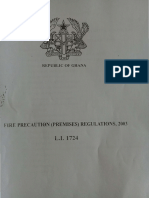 L.I. 1724 FIRE PRECAUTION (PREMISES) REGULATIONS, 2003 5 Jun 2018