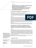 Conocimientos, Actitudes y Percepción Sobre El Rol de Los Medios de Comunicación Respecto A La Covid-19 en Estudiantes de Medicina de Una Universidad Peruana