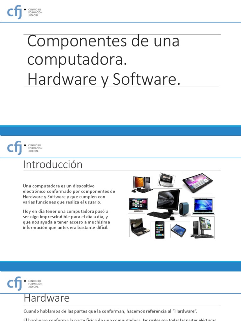 Componentes de Hardware y Software en PC | PDF | Hardware de la ...