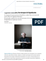 Zygmunt Bauman y Los Tiempos de Liquidacion Cultura EL PAIS